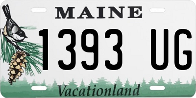 ME license plate 1393UG