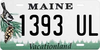 ME license plate 1393UL