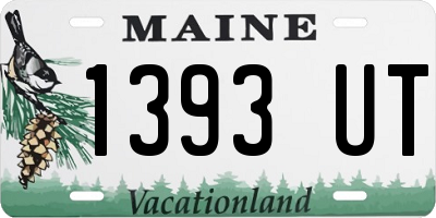 ME license plate 1393UT