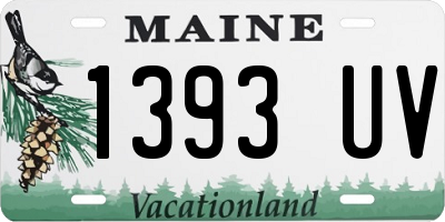 ME license plate 1393UV