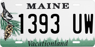 ME license plate 1393UW