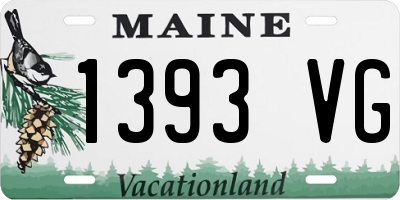 ME license plate 1393VG