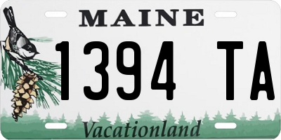 ME license plate 1394TA