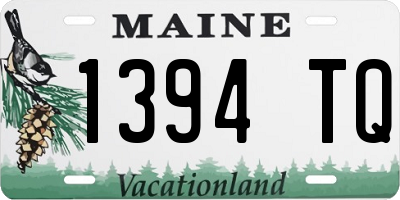 ME license plate 1394TQ