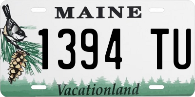 ME license plate 1394TU