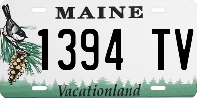 ME license plate 1394TV