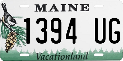 ME license plate 1394UG