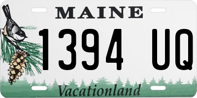 ME license plate 1394UQ