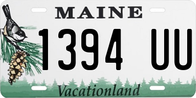 ME license plate 1394UU