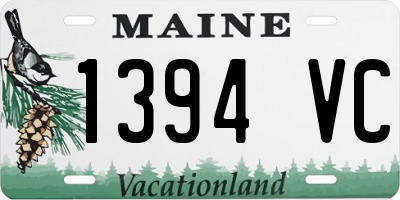 ME license plate 1394VC