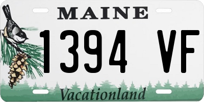 ME license plate 1394VF