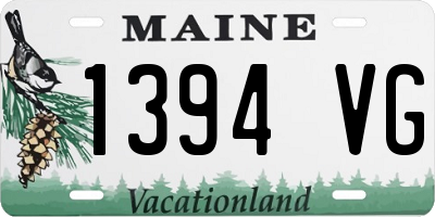 ME license plate 1394VG