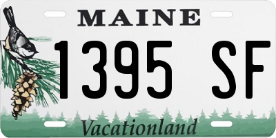 ME license plate 1395SF