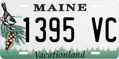 ME license plate 1395VC