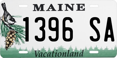 ME license plate 1396SA