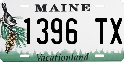 ME license plate 1396TX