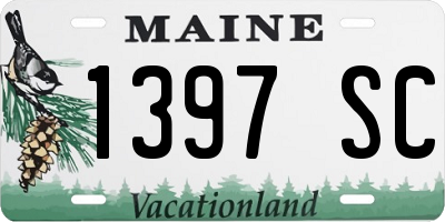 ME license plate 1397SC