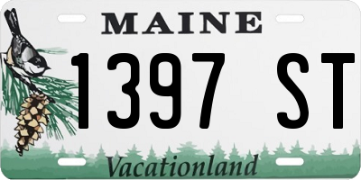 ME license plate 1397ST