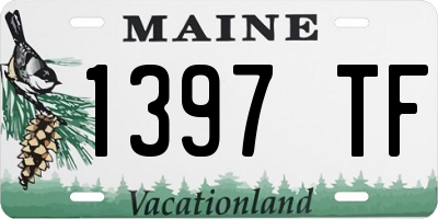 ME license plate 1397TF