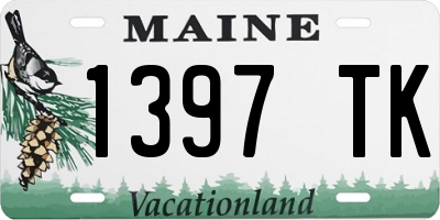 ME license plate 1397TK