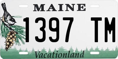 ME license plate 1397TM
