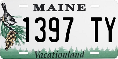 ME license plate 1397TY