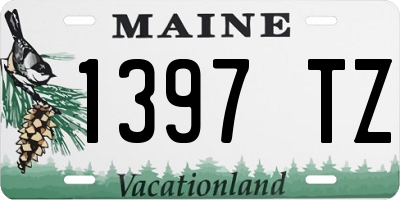 ME license plate 1397TZ