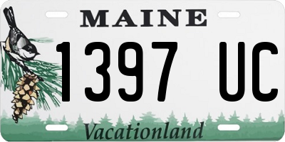 ME license plate 1397UC