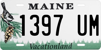 ME license plate 1397UM