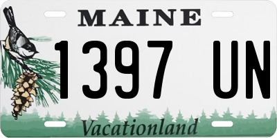 ME license plate 1397UN