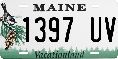 ME license plate 1397UV