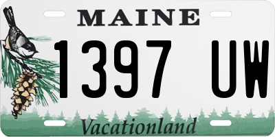 ME license plate 1397UW