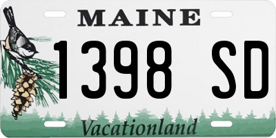 ME license plate 1398SD