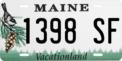 ME license plate 1398SF