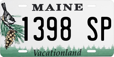 ME license plate 1398SP
