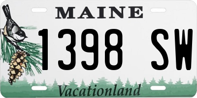 ME license plate 1398SW