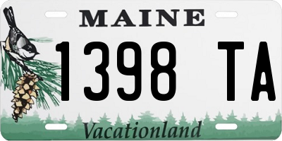 ME license plate 1398TA