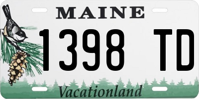 ME license plate 1398TD