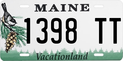 ME license plate 1398TT