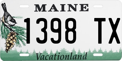 ME license plate 1398TX