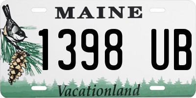 ME license plate 1398UB
