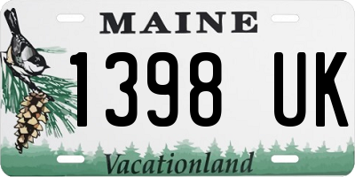 ME license plate 1398UK