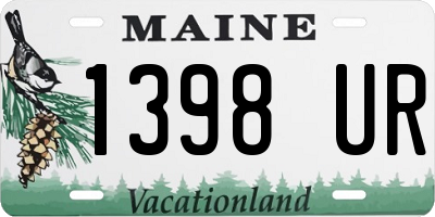 ME license plate 1398UR