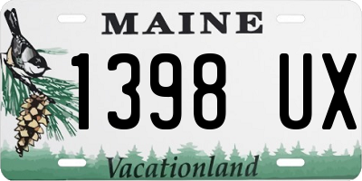 ME license plate 1398UX