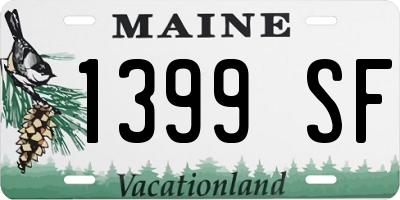 ME license plate 1399SF