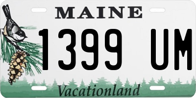 ME license plate 1399UM