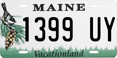 ME license plate 1399UY