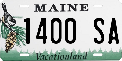 ME license plate 1400SA