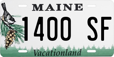 ME license plate 1400SF