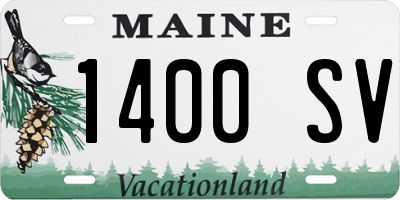 ME license plate 1400SV
